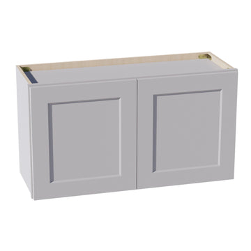 HA-W3318: Ash Gray Shaker 33"W x 18"H 2 Doors Standard Wall Bridge Cabinet