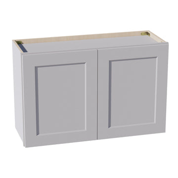 HA-W3321: Ash Gray Shaker 33"W x 21"H 2 Doors Standard Wall Bridge Cabinet