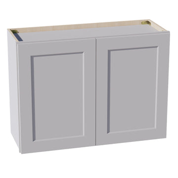 HA-W3324: Ash Gray Shaker 33"W x 24"H 2 Doors Standard Wall Bridge Cabinet