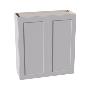 HA-W3336: Ash Gray Shaker 33"W x 36"H 2 Doors & 2 Shelves Standard Wall Cabinet