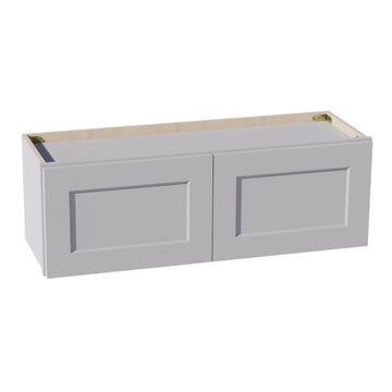 HA-W3612: Ash Gray Shaker 36"W x 12"H 2 Doors Standard Wall Bridge Cabinet