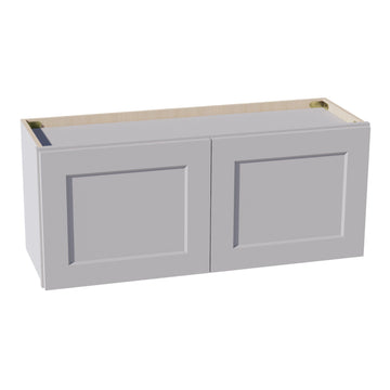 HA-W3615: Ash Gray Shaker 36"W x 15"H 2 Doors Standard Wall Bridge Cabinet