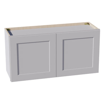 HA-W3618: Ash Gray Shaker 36"W x 18"H 2 Doors Standard Wall Bridge Cabinet