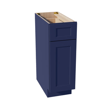 HB-B12: Indigo Blue Shaker 12" 1 Drawer 1 Door Standard Base Cabinet
