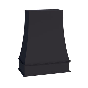 HE-WRH3648: Ebony Black Shaker 36"W x 48"H Wood Wall Mounted Range Hoods