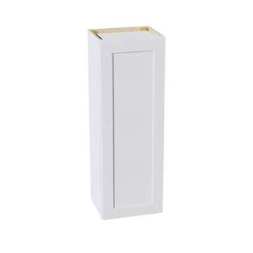 HF-W1542: Frost White Shaker 15"W x 42"H 1 Door & 3 Shelves Standard Wall Cabinet