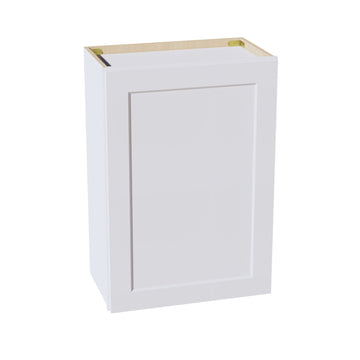HF-W2130: Frost White Shaker 21"W x 30"H 1 Door & 2 Shelves Standard Wall Cabinet