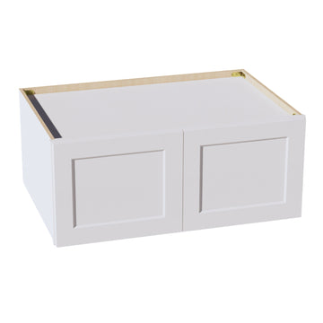 HF-W361524: Frost White Shaker 36"W x 15"H x 24"D 2 Doors Standard Bridge Wall Cabinet