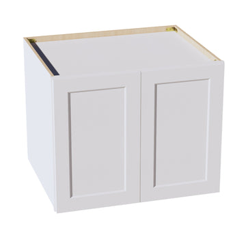 HF-W362124: Frost White Shaker 36"W x 21"H x 24"D 2 Doors & 1 Shelf Standard Bridge Wall Cabinet