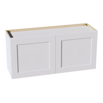 HF-W3918: Frost White Shaker 39"W x 18"H 2 Doors Standard Wall Bridge Cabinet