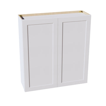 HF-W3942: Frost White Shaker 39"W x 42"H 2 Doors & 3 Shelves Standard Wall Cabinet