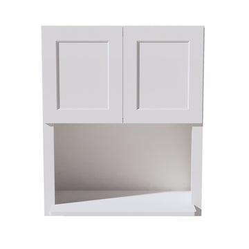 HF-WM3036: Frost White Shaker 30"W x 36"H 2 Doors Wall Built-in Microwave Cabinets