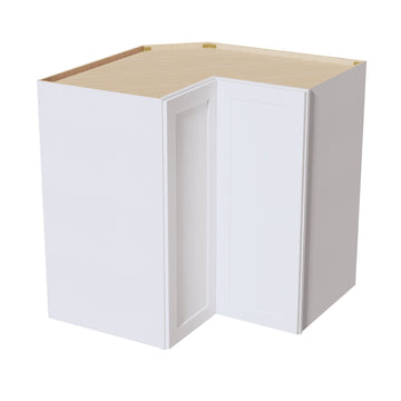 HF-WPC2442: Frost White Shaker 24"W x 42"H 1 Door & 3 Shelves Pie Cut Wall Corner Cabinet