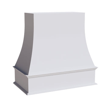 HF-WRH3636: Frost White Shaker 36"W x 36"H Wood Wall Mounted Range Hoods