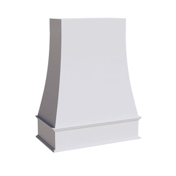 HF-WRH3648: Frost White Shaker 36"W x 48"H Wood Wall Mounted Range Hoods