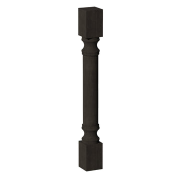 HG-RP436: Dark Gray Shaker 04"W x 36"H x 04"D Round Roman Pillar