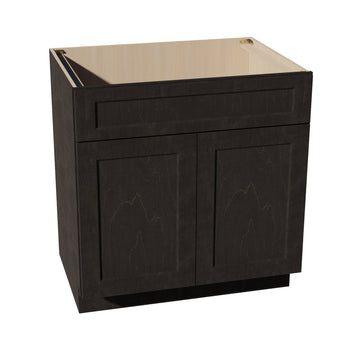 HG-SB33: Dark Gray Shaker 33" 2 Doors 1 False Drawer Sink Base Cabinet