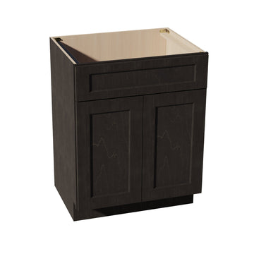 HG-VSB2721: Dark Gray Shaker 27"W x 34-1/2"H x 21"D 2 Doors & 1 False Drawer Vanity Sink Base Cabinets