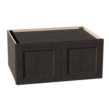 HG-W331524: Dark Gray Shaker 33"W x 15"H x 24"D 2 Doors Standard Bridge Wall Cabinet