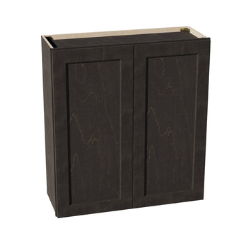 HG-W3336: Dark Gray Shaker 33"W x 36"H 2 Doors & 2 Shelves Standard Wall Cabinet