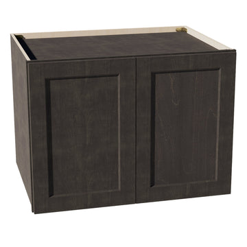 HG-W362424: Dark Gray Shaker 36"W x 24"H x 24"D 2 Doors & 1 Shelf Standard Bridge Wall Cabinet