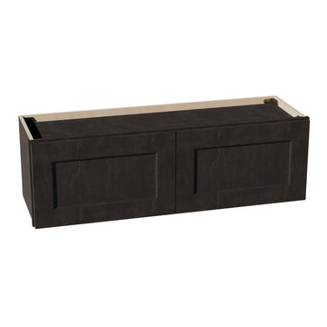 HG-W3912: Dark Gray Shaker 39"W x 12"H 2 Doors Standard Wall Bridge Cabinet
