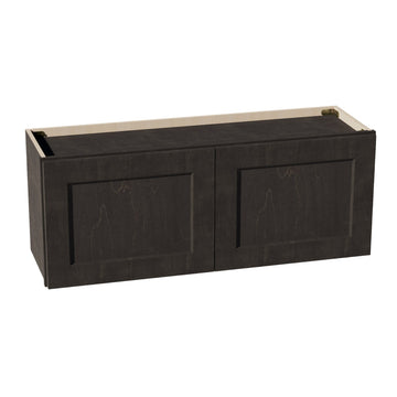 HG-W3915: Dark Gray Shaker 39"W x 15"H 2 Doors Standard Wall Bridge Cabinet