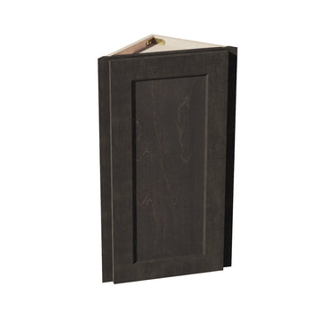 HG-WAE1230: Dark Gray Shaker 12"W x 30"H x 12"D 1 Door & 2 Shelves Wall Angle End Cabinet