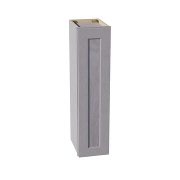 HLG-W0936: Light Gray Shaker 09"W x 36"H 1 Door & 2 Shelves Standard Wall Cabinet