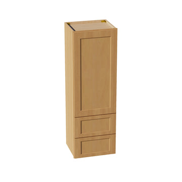HT-WD1854: Timber Wood Shaker 18"W x 54"H 1 Door & 2 Drawers Special Wall Cabinet