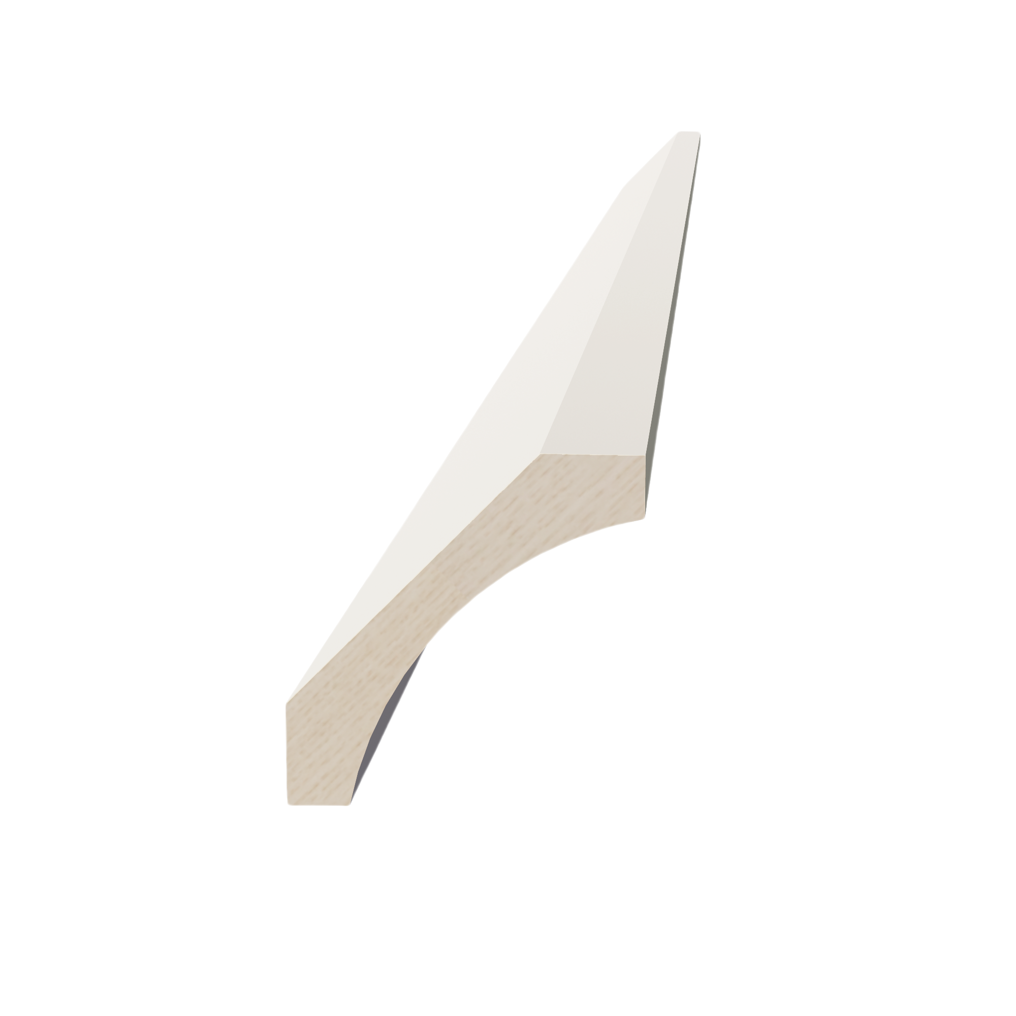 DI-CM4: Dallas Ivory Shaker 96"W x 2-1/2"H x 2-1/2"D Crown Molding