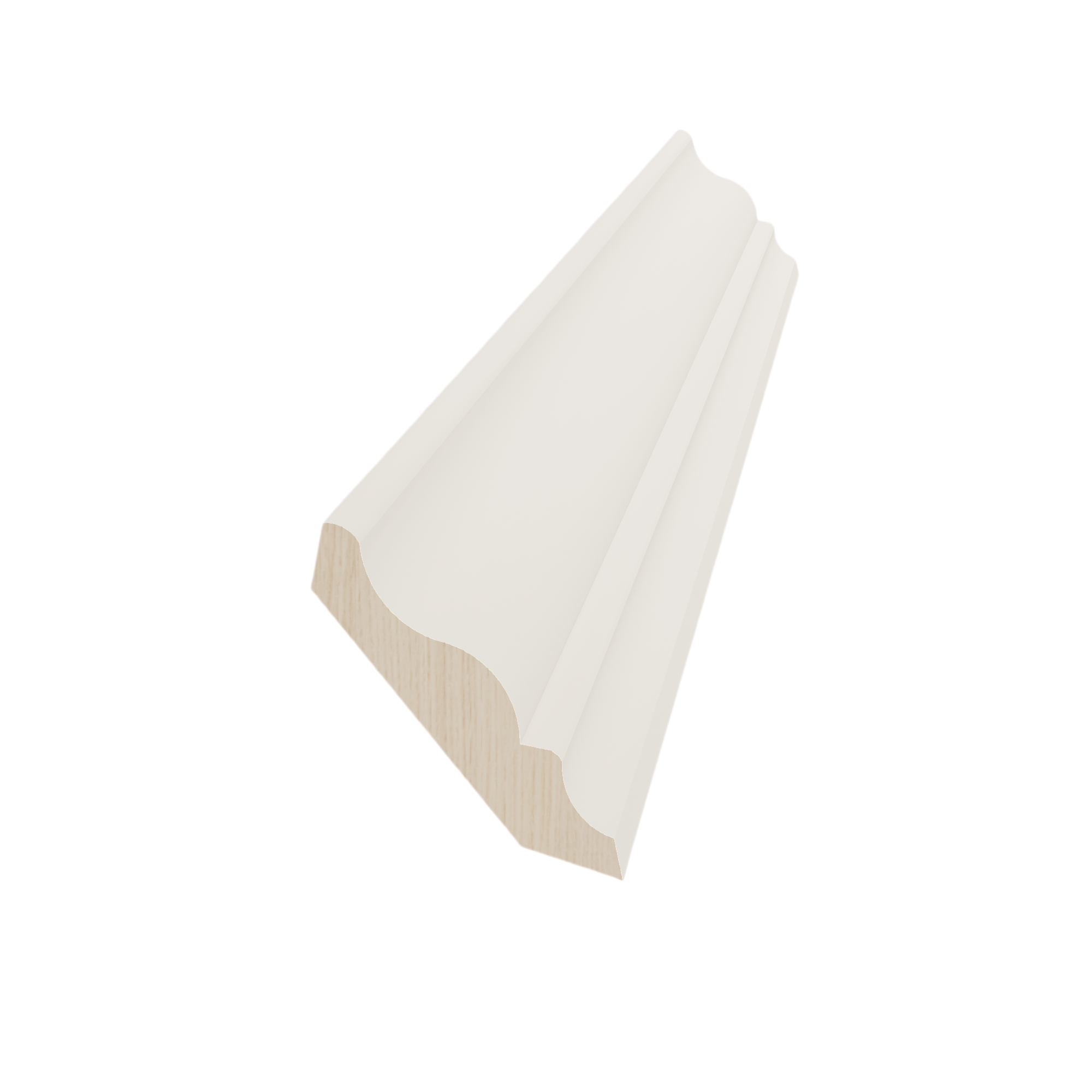 DI-CM6: Dallas Ivory Shaker 96"W x 3-1/2"H x 2-1/2"D Crown Molding