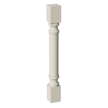 DI-RP436: Dallas Ivory Shaker 04"W x 36"H x 04"D Round Roman Pillar