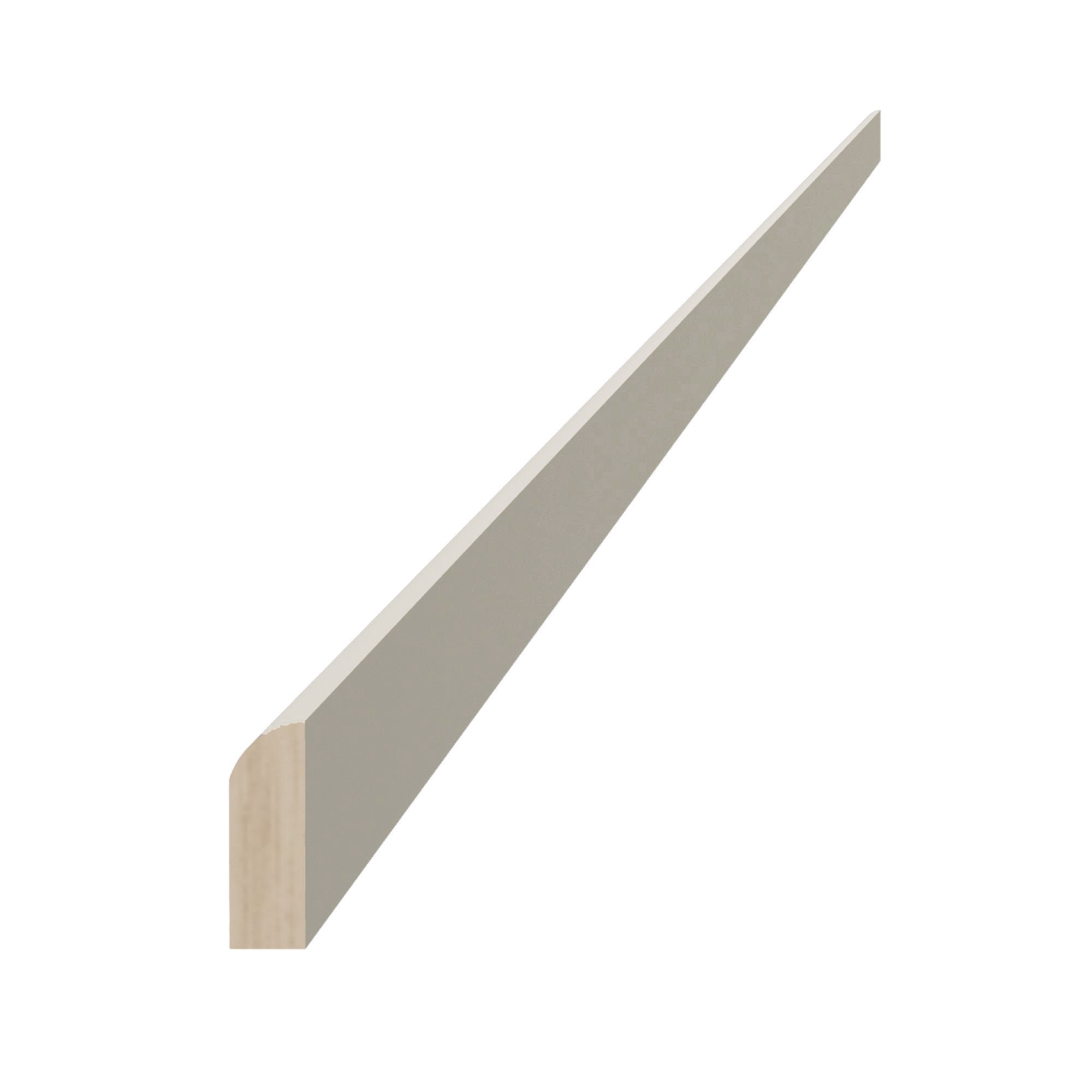 DI-SM8-S: Dallas Ivory Shaker 96"W x 3/4"H x 1/4"D Scribe Molding