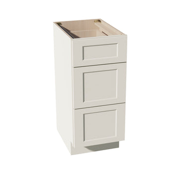 DI-VDB1521: Dallas Ivory Shaker 15"W x 34-1/2"H x 21"D  3 Drawers Vanity Base Cabinets