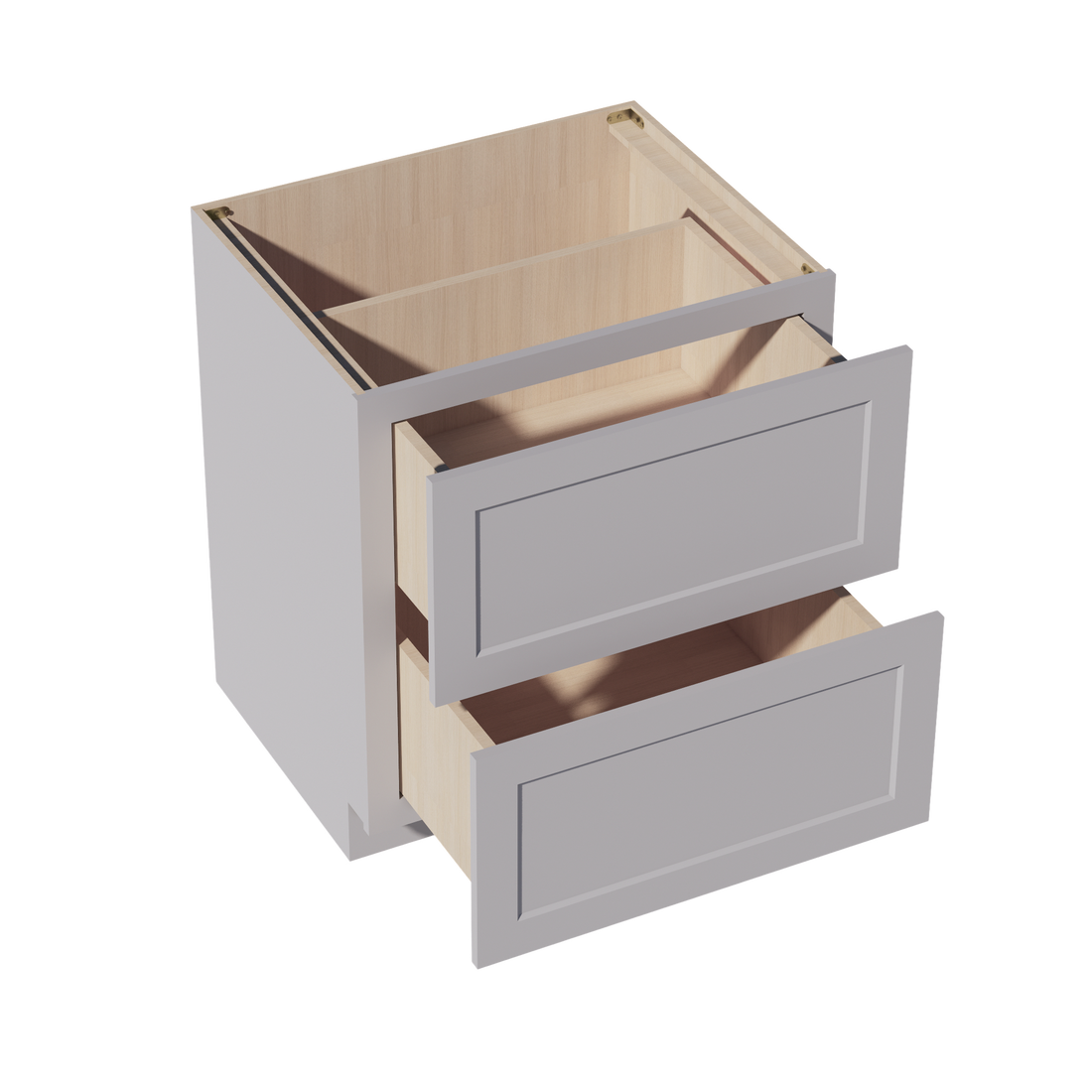 HA-DB30-2: Ash Gray Shaker 30" 2 Drawers Base Cabinet