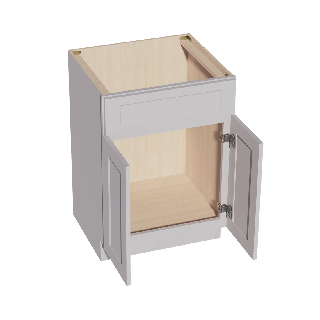 HA-VSB2421: Ash Gray Shaker 24"W x 34-1/2"H x 21"D 2 Doors & 1 False Drawer Vanity Sink Base Cabinets