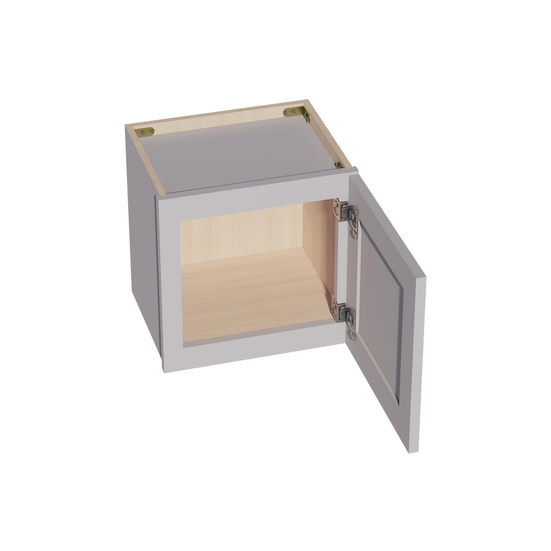 HA-W1515: Ash Gray Shaker 15"W x 15"H 1 Door Standard Wall Bridge Cabinet