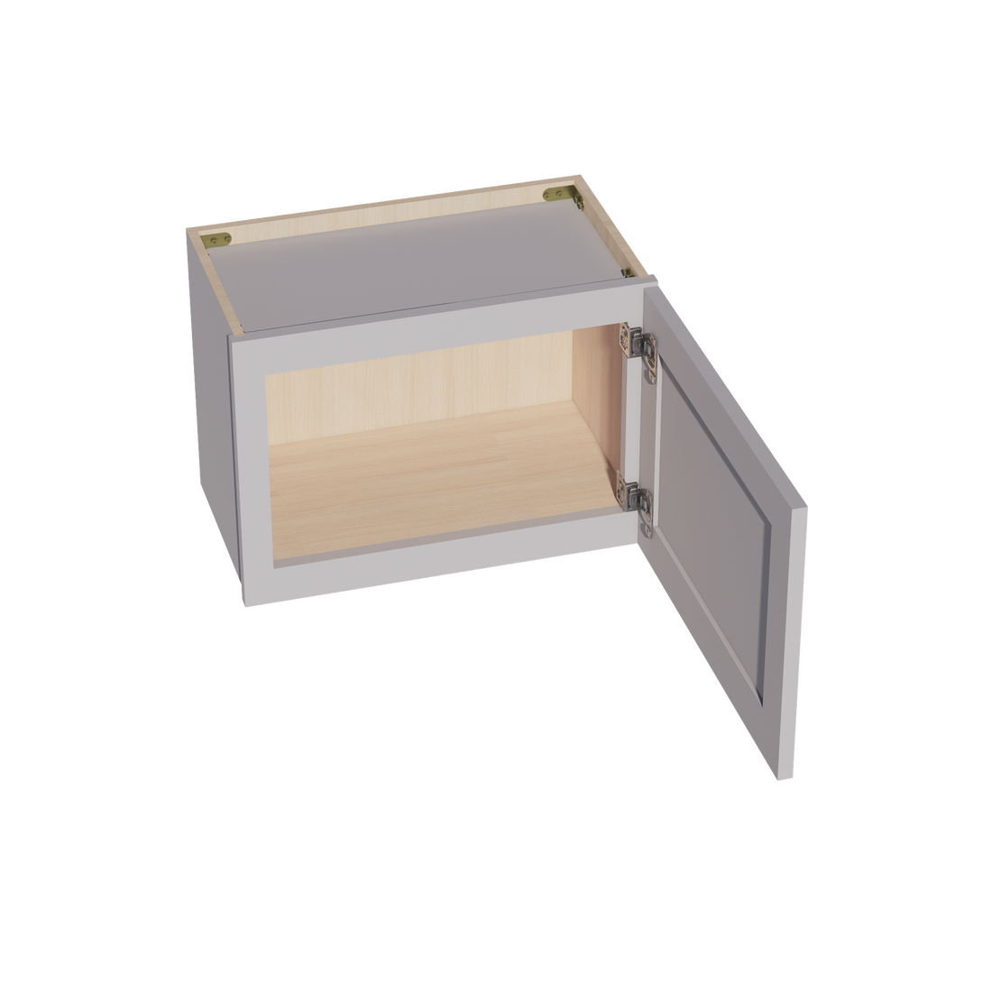 HA-W2115: Ash Gray Shaker 21"W x 15"H 1 Door Standard Wall Bridge Cabinet