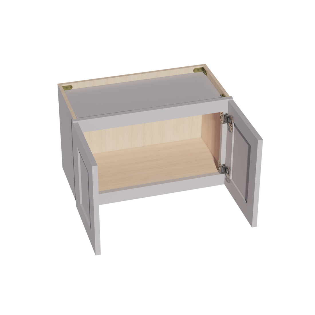 HA-W2415: Ash Gray Shaker 24"W x 15"H 2 Doors Standard Wall Bridge Cabinet