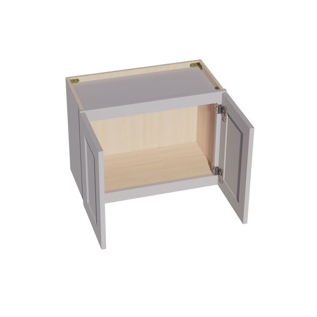 HA-W2418: Ash Gray Shaker 24"W x 18"H 2 Doors Standard Wall Bridge Cabinet