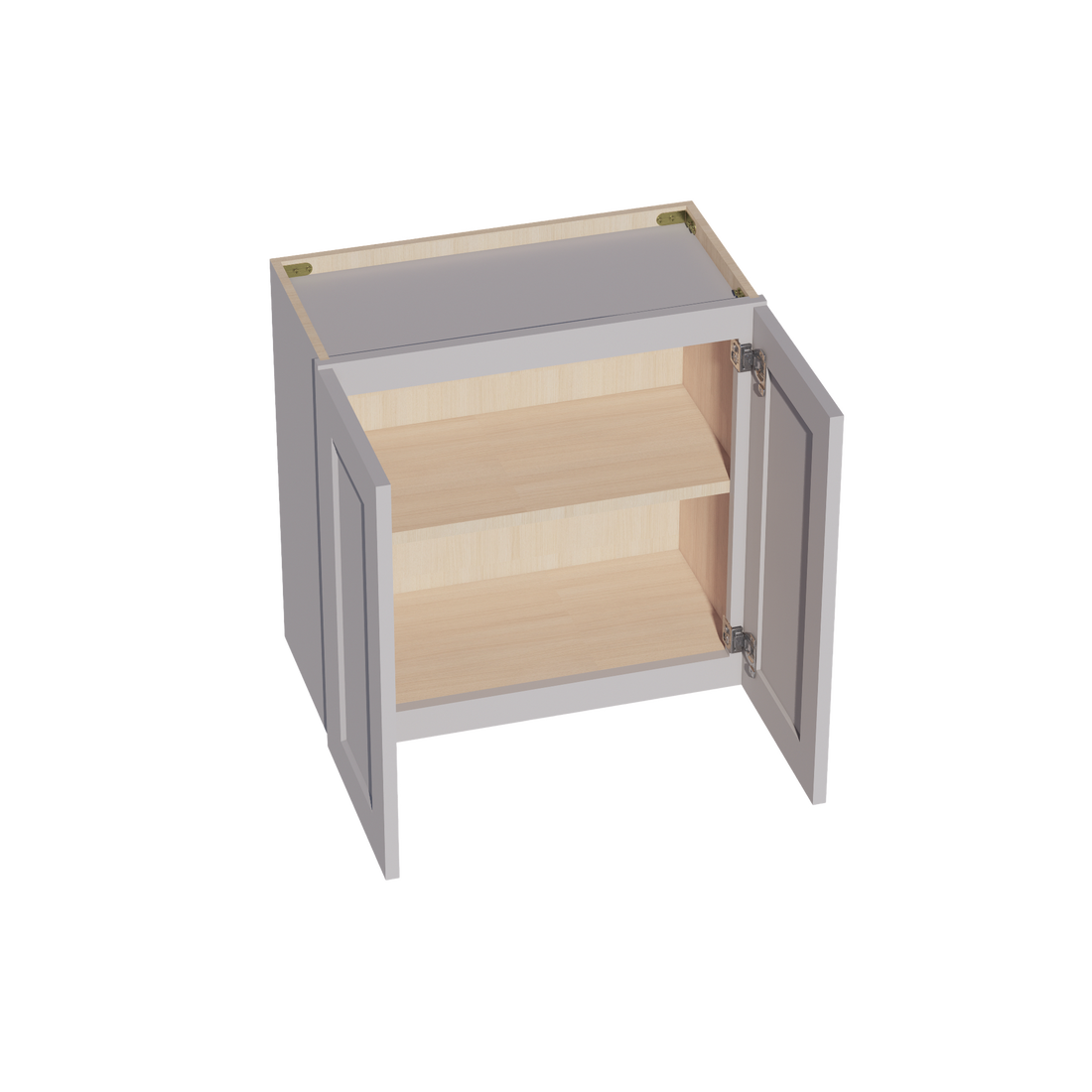 HA-W2424: Ash Gray Shaker 24"W x 24"H 2 Doors Standard Wall Bridge Cabinet