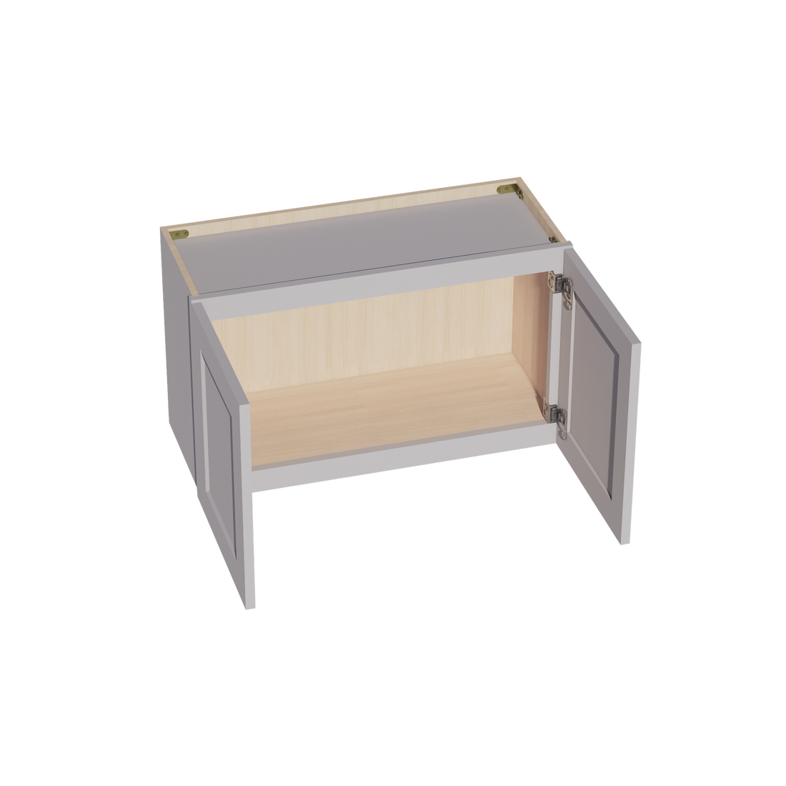 HA-W3018: Ash Gray Shaker 30"W x 18"H 2 Doors Standard Wall Bridge Cabinet