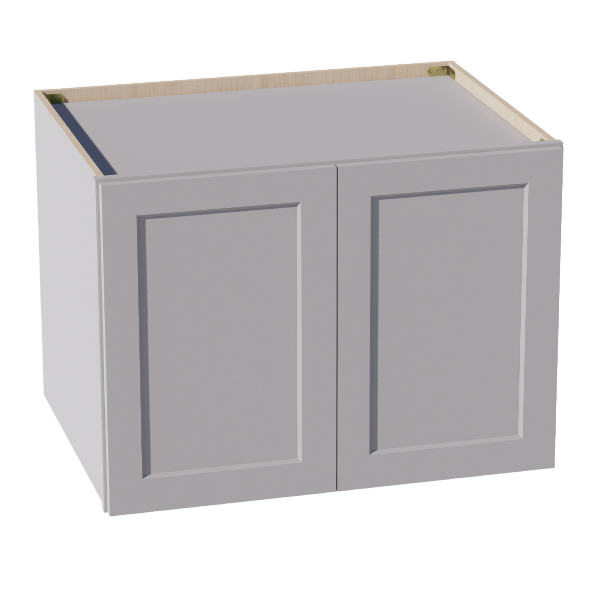 HA-W332424: Ash Gray Shaker 33"W x 24"H x 24"D 2 Doors & 1 Shelf Standard Bridge Wall Cabinet