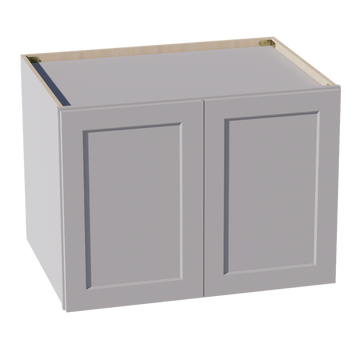 HA-W332424: Ash Gray Shaker 33"W x 24"H x 24"D 2 Doors & 1 Shelf Standard Bridge Wall Cabinet