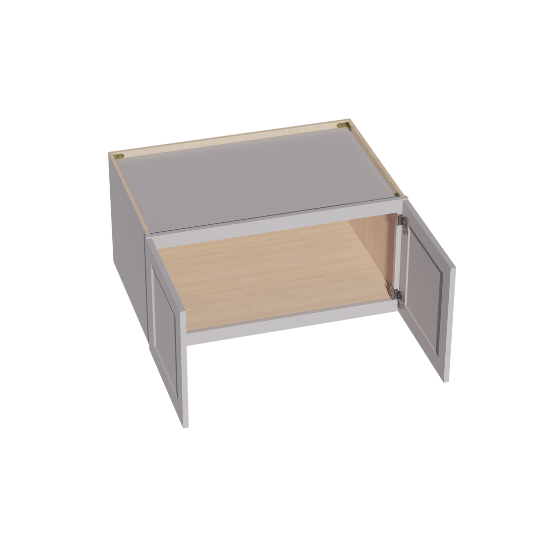 HA-W361824: Ash Gray Shaker 36"W x 18"H x 24"D 2 Doors Standard Bridge Wall Cabinet