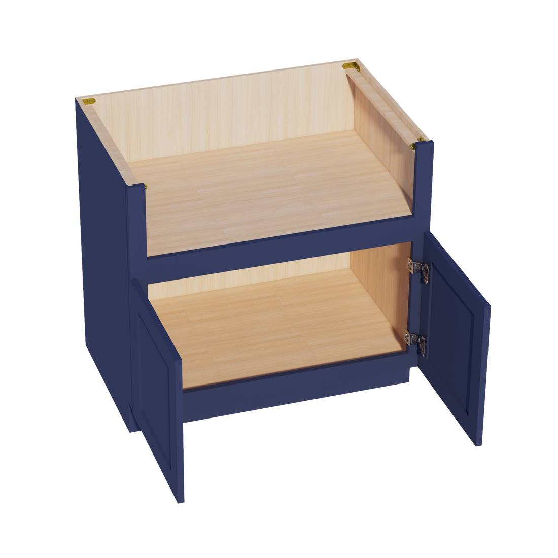 HB-FS36: Indigo Blue Shaker 36" 2 Doors Farm House Sink Base Cabinet