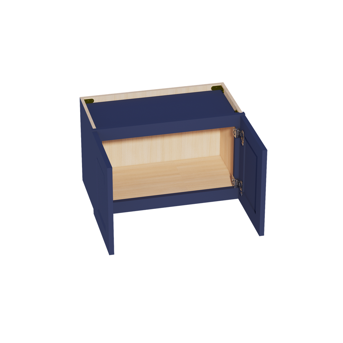 HB-W2415: Indigo Blue Shaker 24"W x 15"H 2 Doors Standard Wall Bridge Cabinet