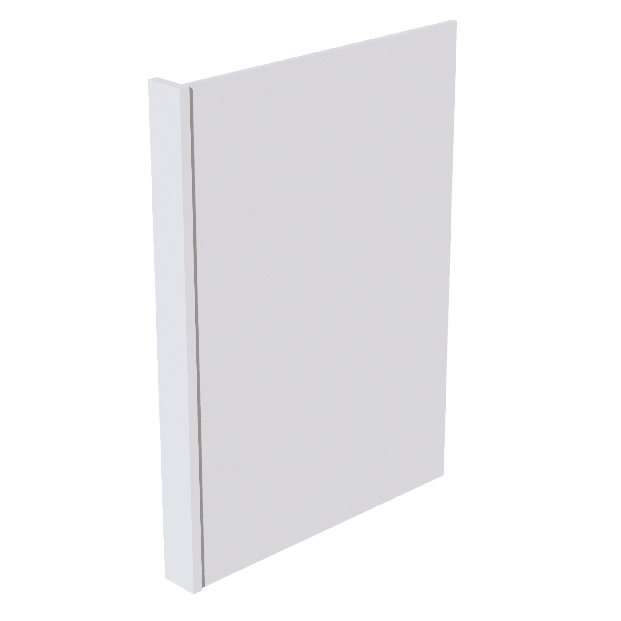 SF-DWR3: Frost White Slim Shaker 3" Filler - 24"W x 34-1/2"H x 1/2"D Dishwasher Return Panel