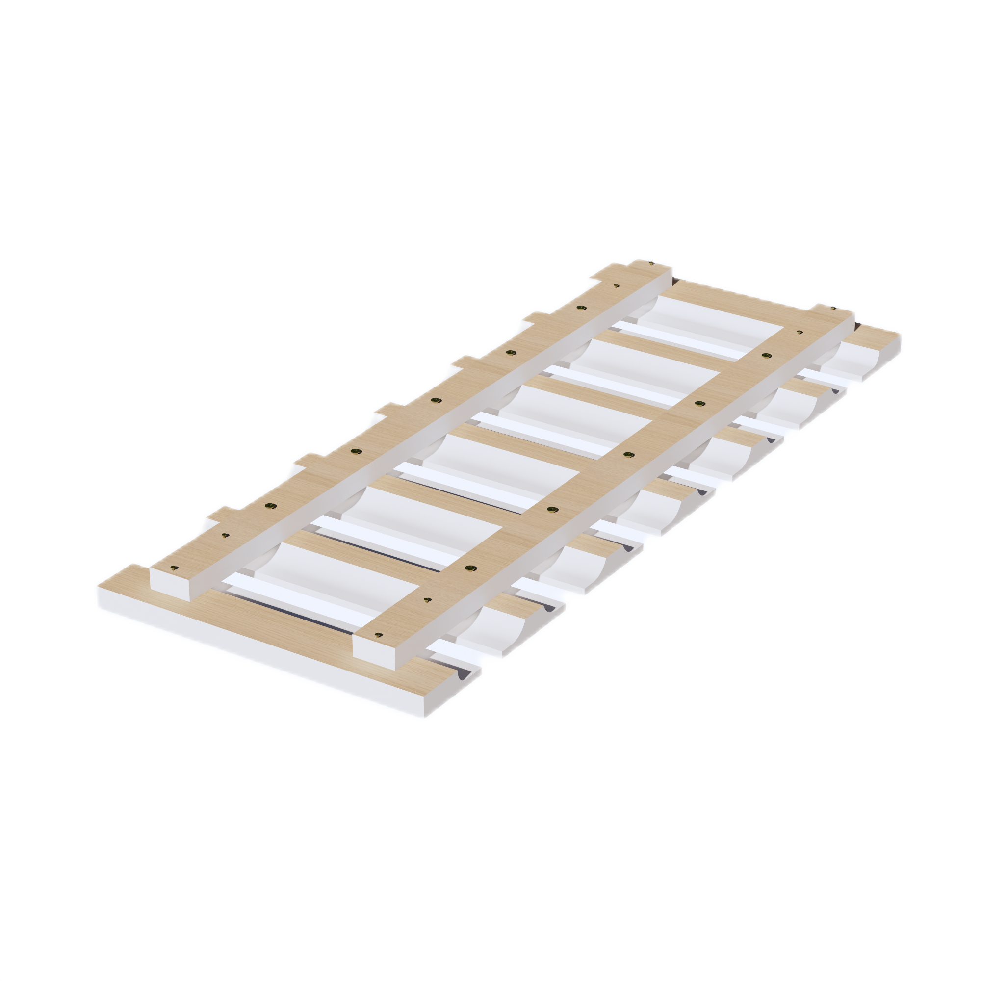 SF-GL30: Frost White Slim Shaker 30"W x 1-1/2"H x 12"D Wall Glass Holder